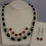06 300 wide Inside Curve Amber Spray Set SS Slide on Black Coral NK & ER